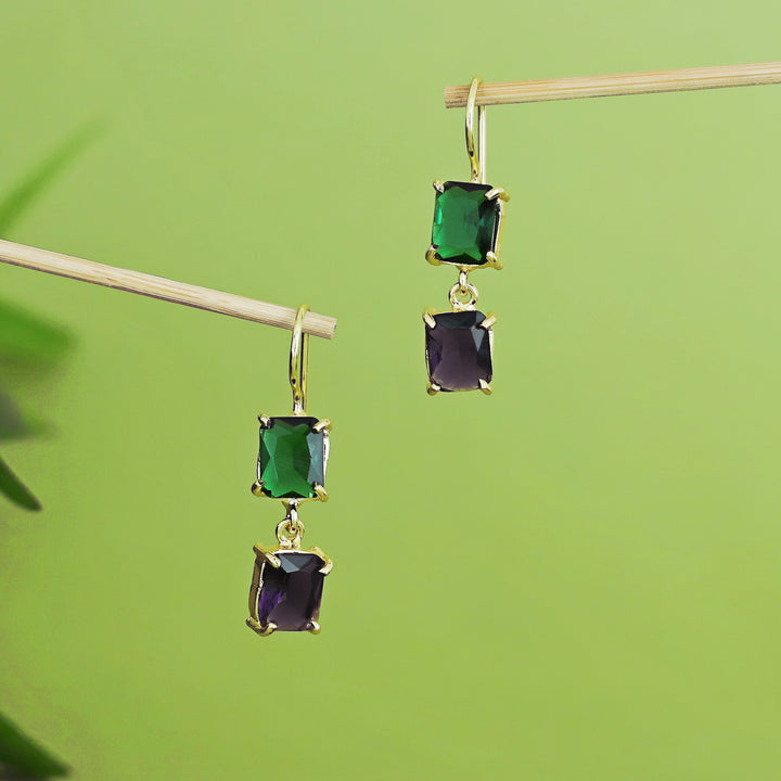 Faiza Dual Rectangle Claw Glossy Drop