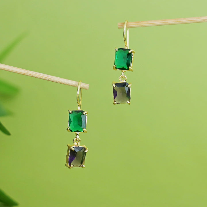 Faiza Dual Rectangle Claw Glossy Drop