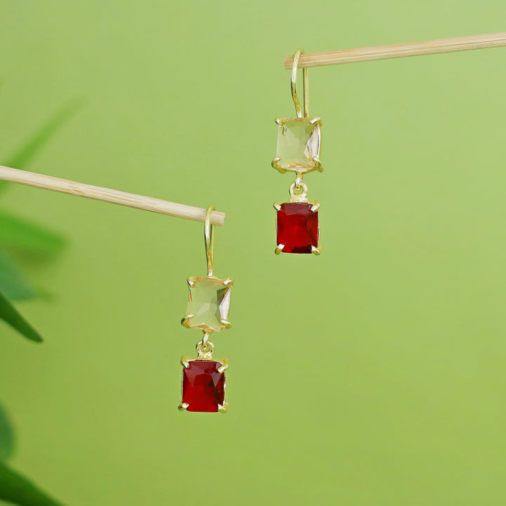 Faiza Dual Rectangle Claw Glossy Drop