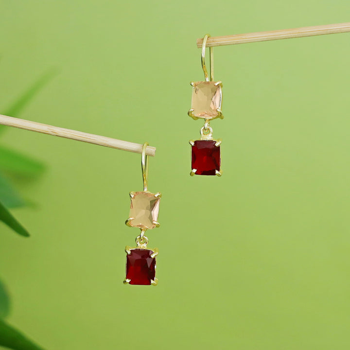 Faiza Dual Rectangle Claw Glossy Drop