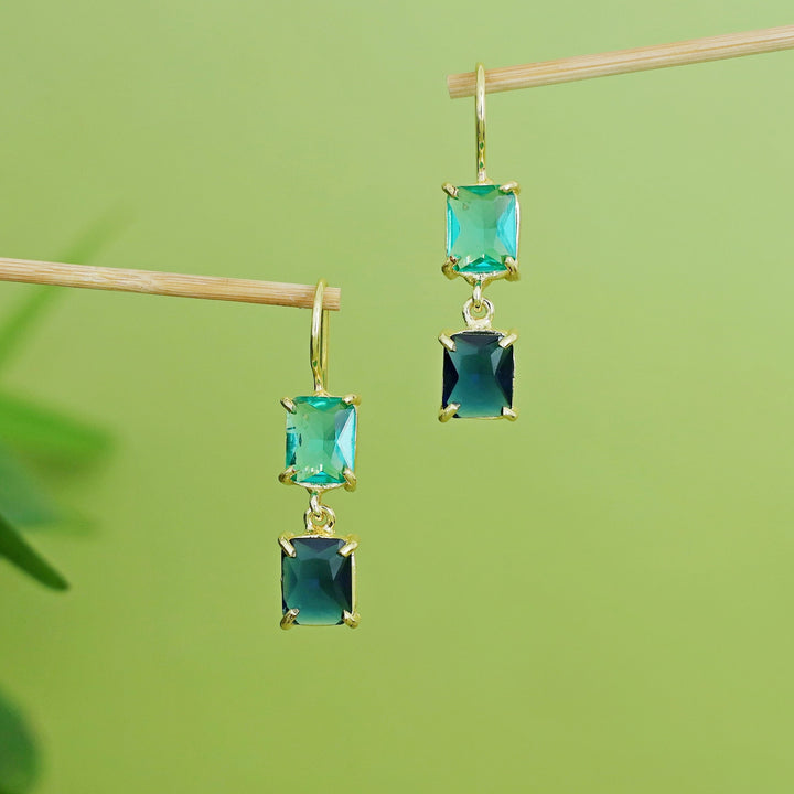 Faiza Dual Rectangle Claw Glossy Drop