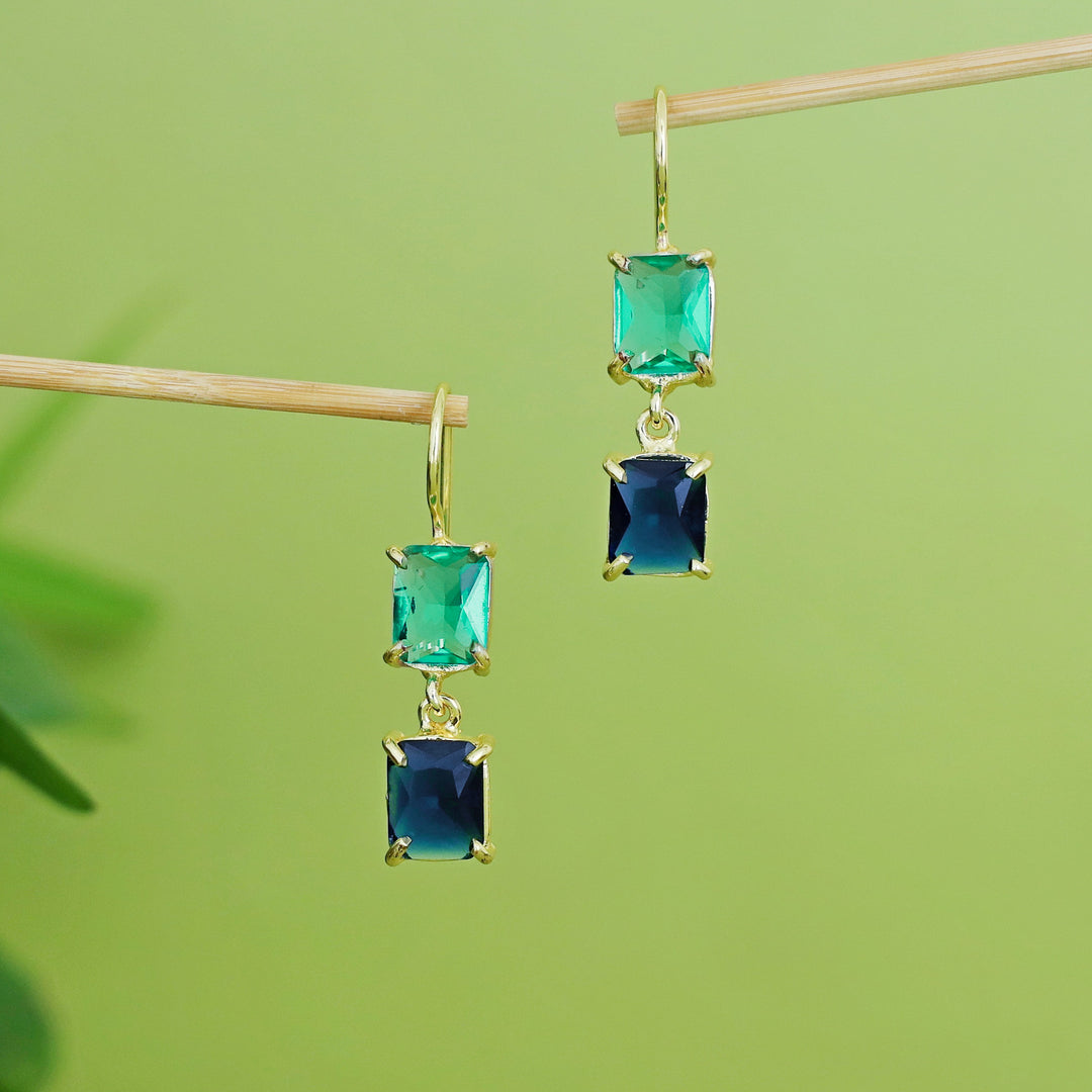 Faiza Dual Rectangle Claw Glossy Drop
