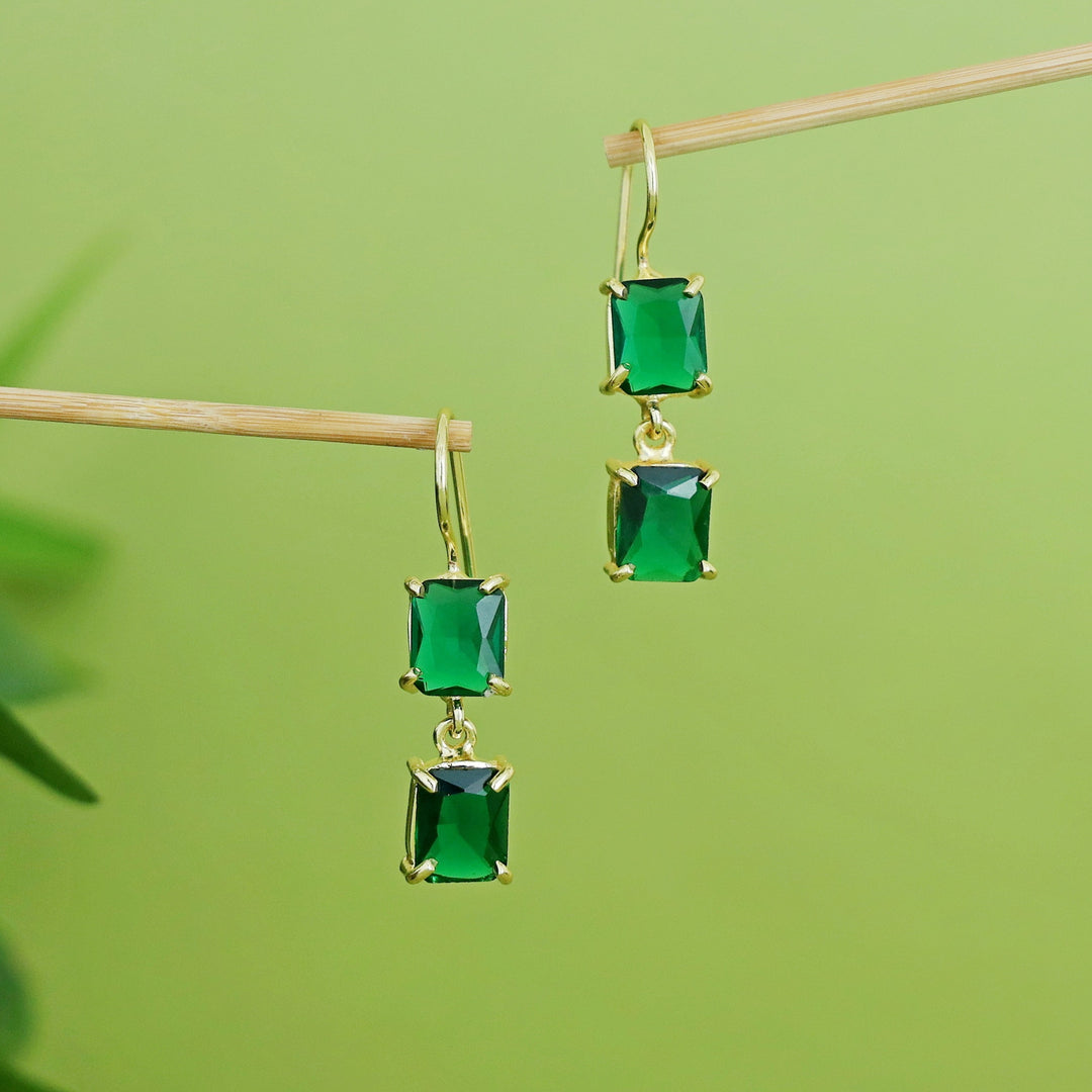 Faiza Dual Rectangle Claw Glossy Drop