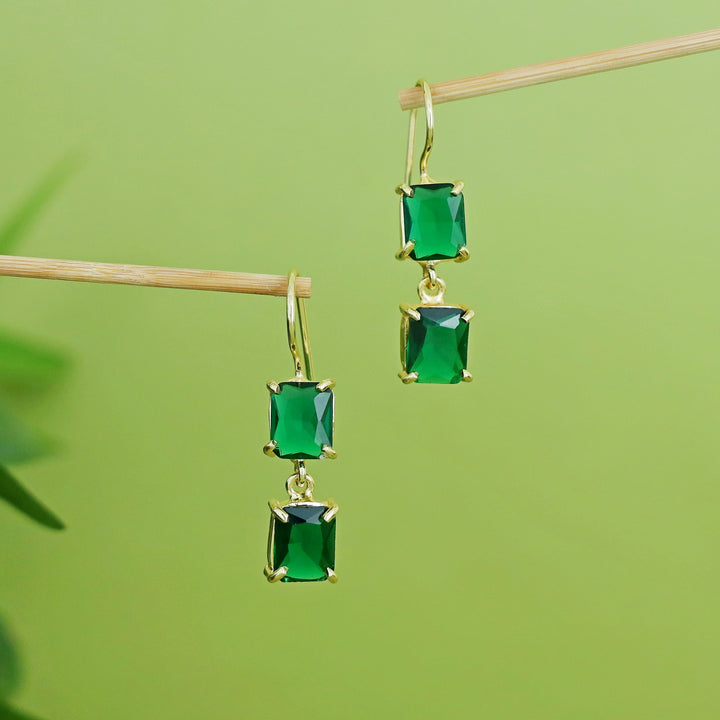 Faiza Dual Rectangle Claw Glossy Drop