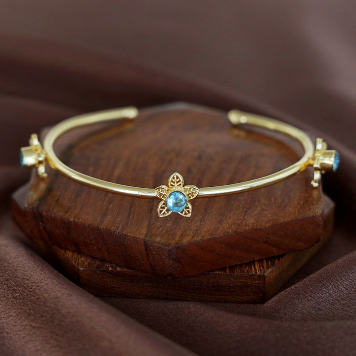 Golden Night Flower Glossy Bangle