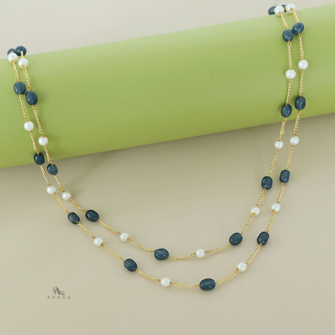 Usha Golden Two Layer Pearl Neckpiece