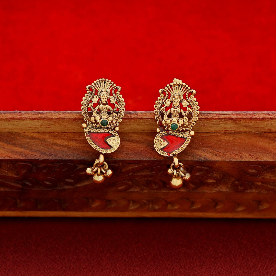 Vanisha Devi Enamel Palakka Short Neckpiece With Earring