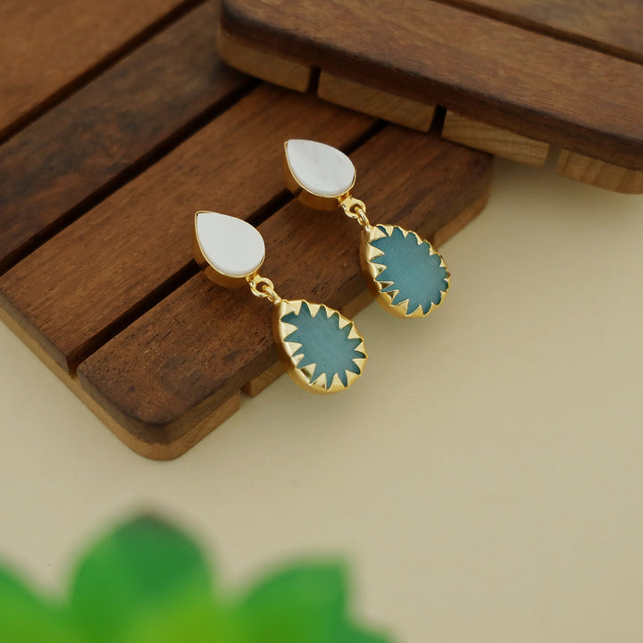 Dual Drop MOP Earring