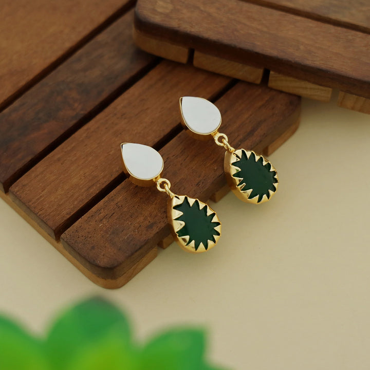 Dual Drop MOP Earring