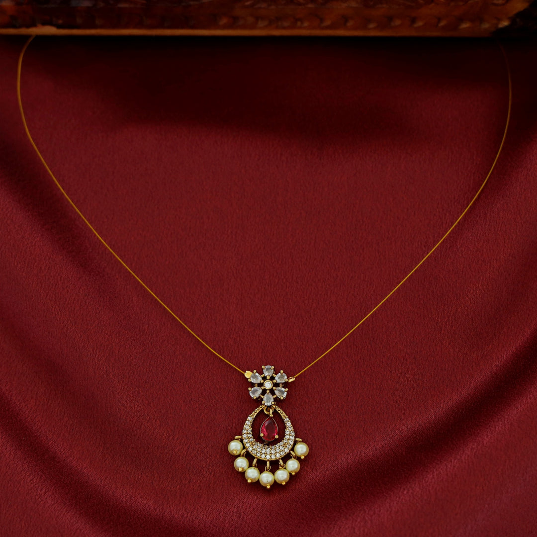 Pooja Flower Pearl String Neckpiece