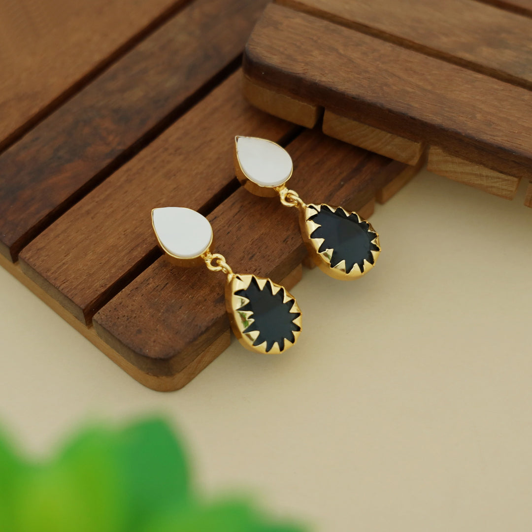 Dual Drop MOP Earring