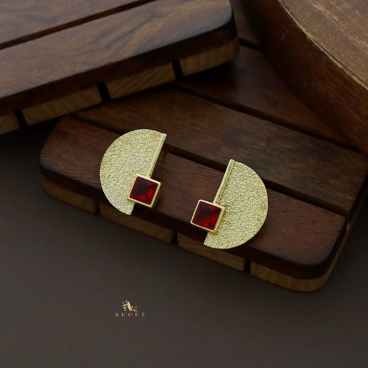 Golden Textured Semi Circle And Square Glossy Combo
