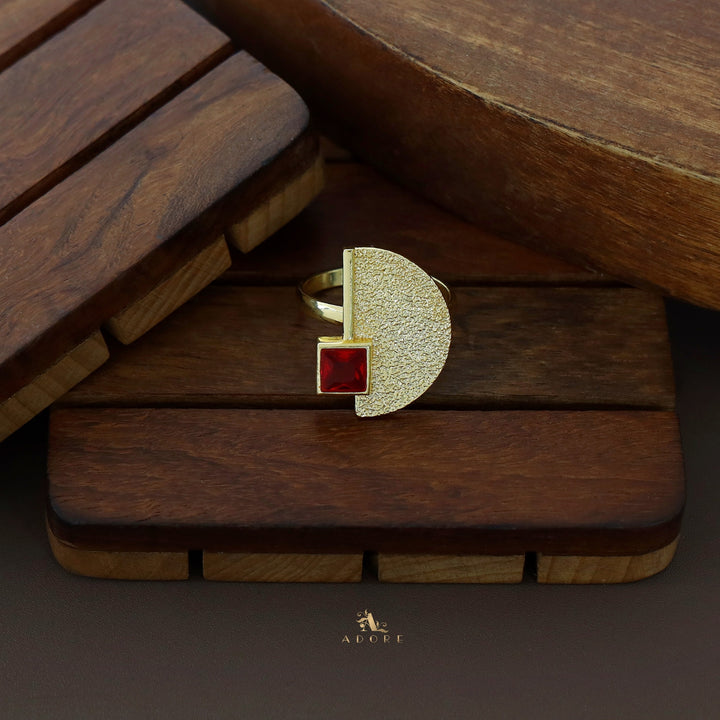 Golden Textured Semi Circle And Square Glossy Combo