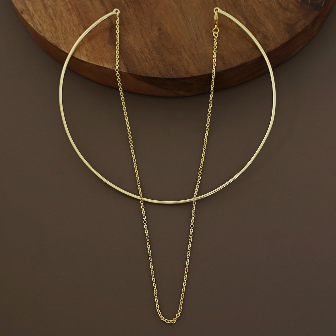 Emery Golden Chain Neck Cuff