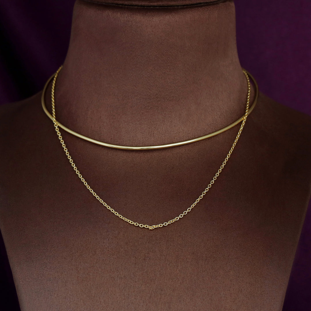 Emery Golden Chain Neck Cuff
