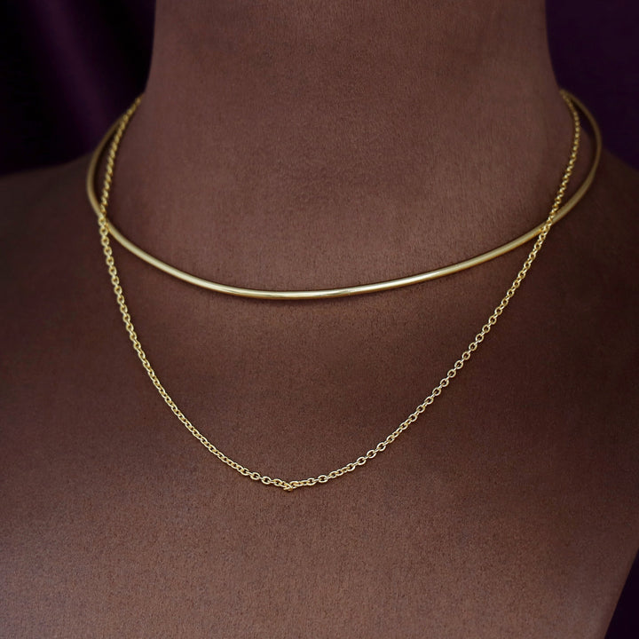 Emery Golden Chain Neck Cuff