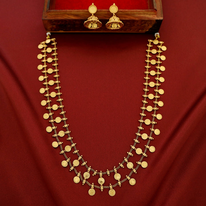 Ketaki 2 Layer Kashi Long Neckpiece With Earring