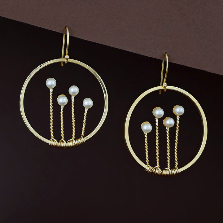Haven Golden Circle Wire Pearl Drop