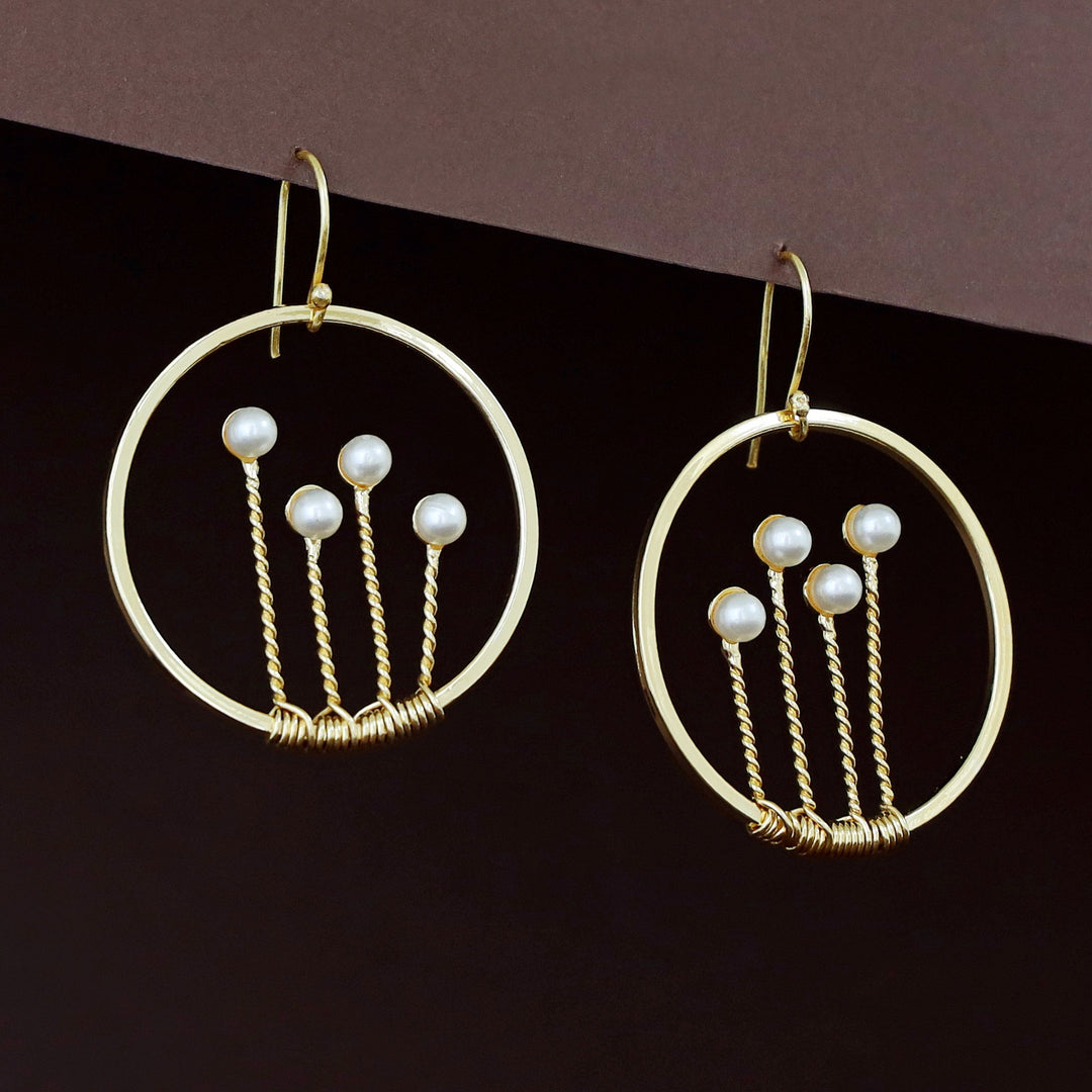 Haven Golden Circle Wire Pearl Drop