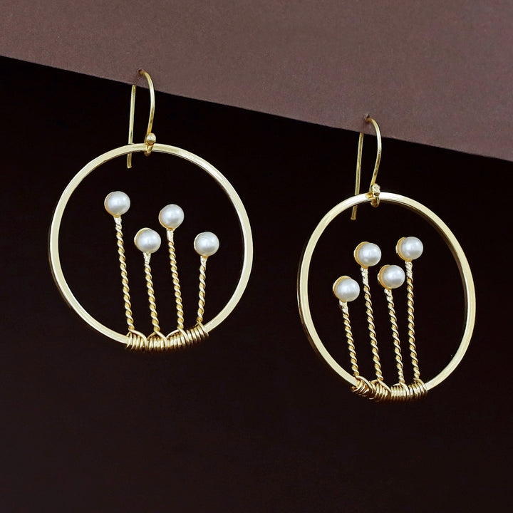 Haven Golden Circle Wire Pearl Drop