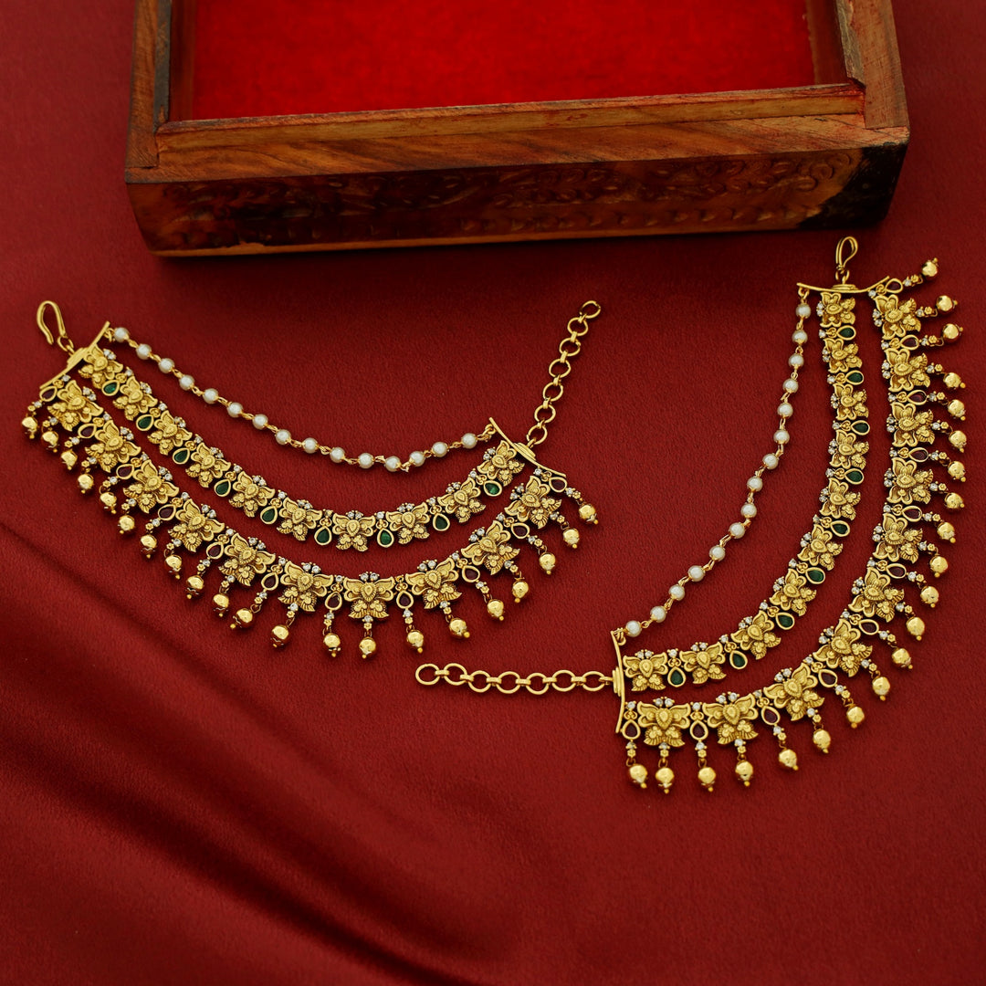 Premium Butterfly Golden Ball Ear Chain