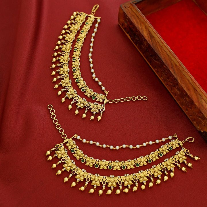 Premium Butterfly Golden Ball Ear Chain