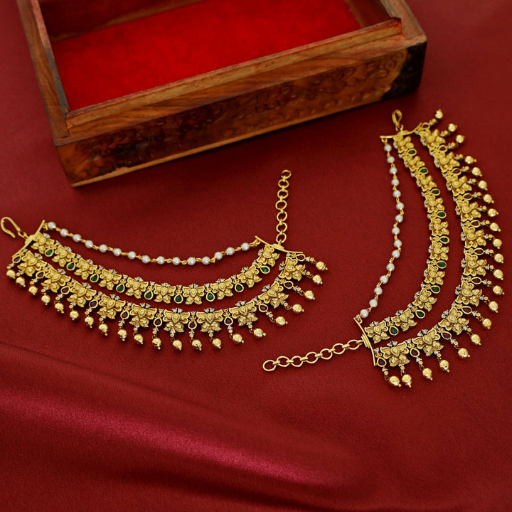 Premium Butterfly Golden Ball Ear Chain