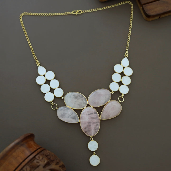 Briana MOP + Natural Stone Neckpiece