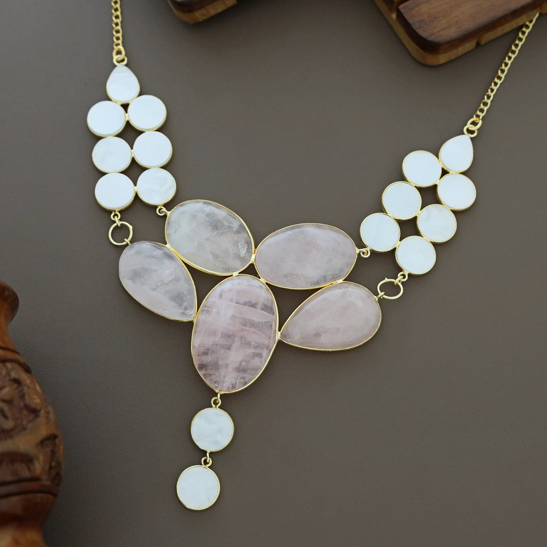 Briana MOP + Natural Stone Neckpiece