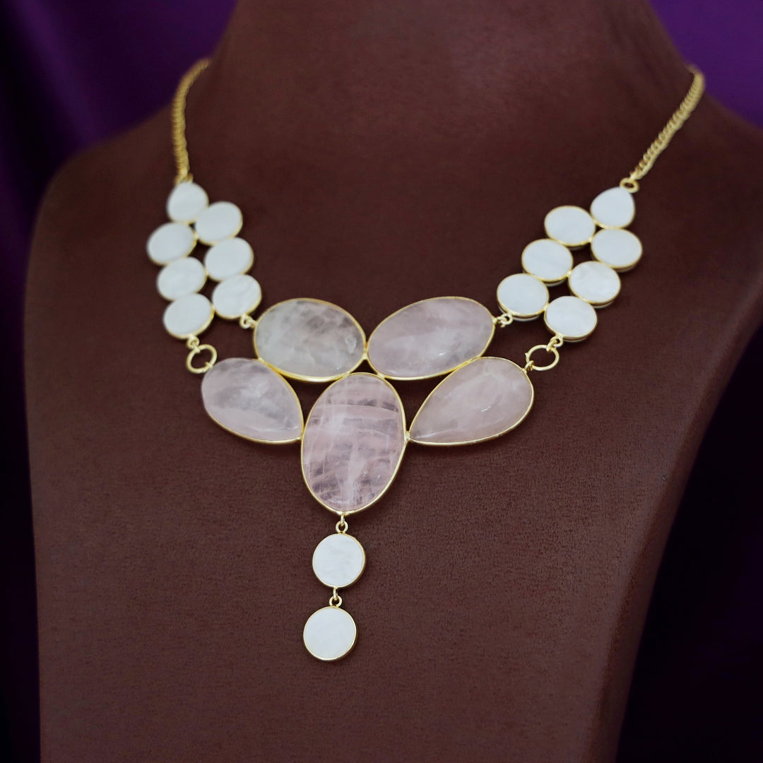 Briana MOP + Natural Stone Neckpiece