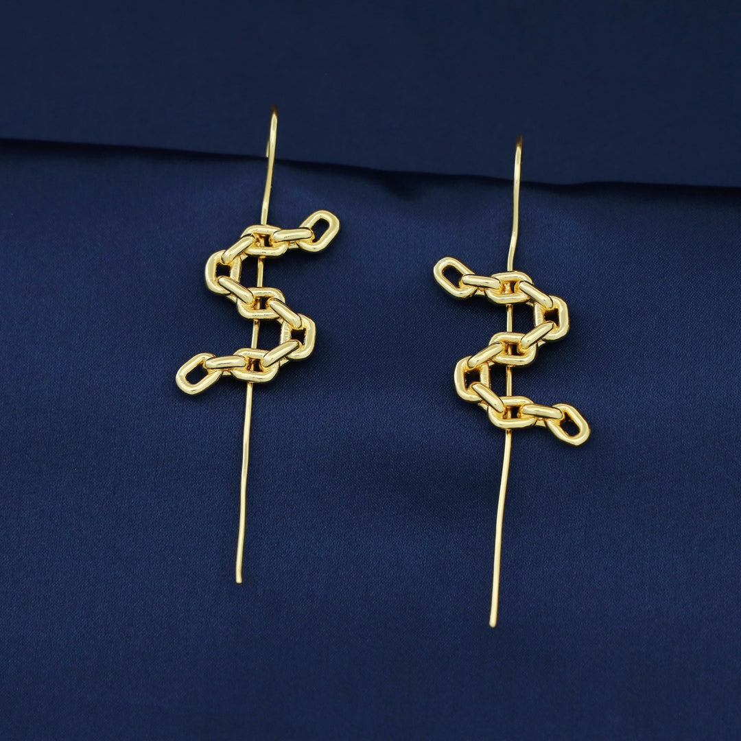 Golden Chainy Ear - Cuff (Set of 2)