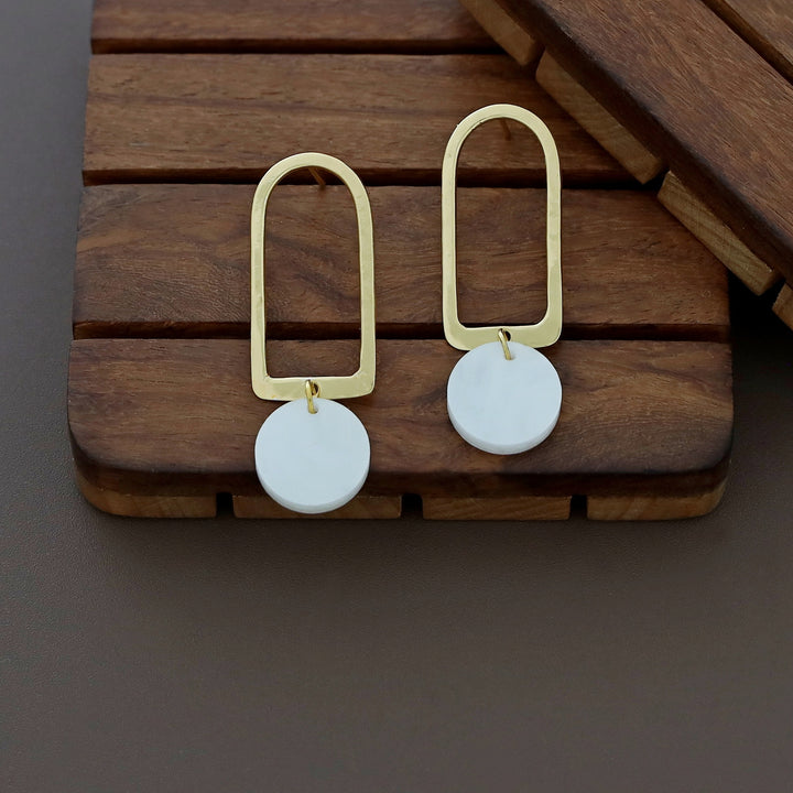 Nellie Golden Arch MOP Earring