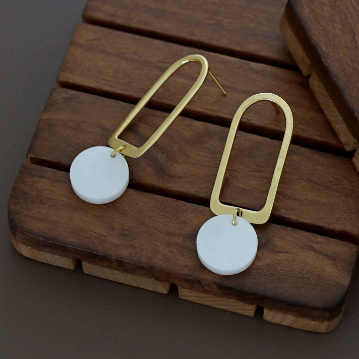 Nellie Golden Arch MOP Earring