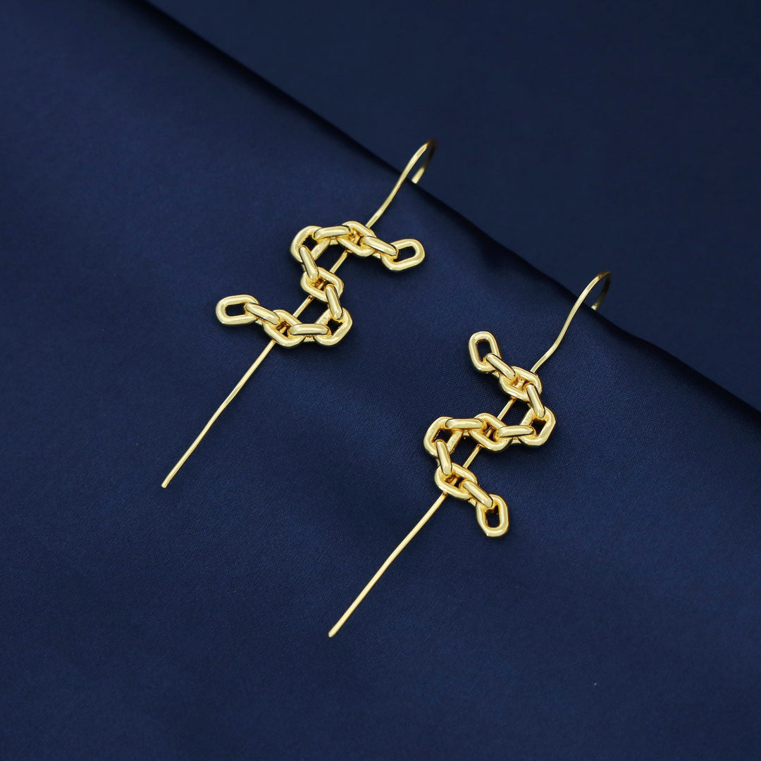 Golden Chainy Ear - Cuff (Set of 2)