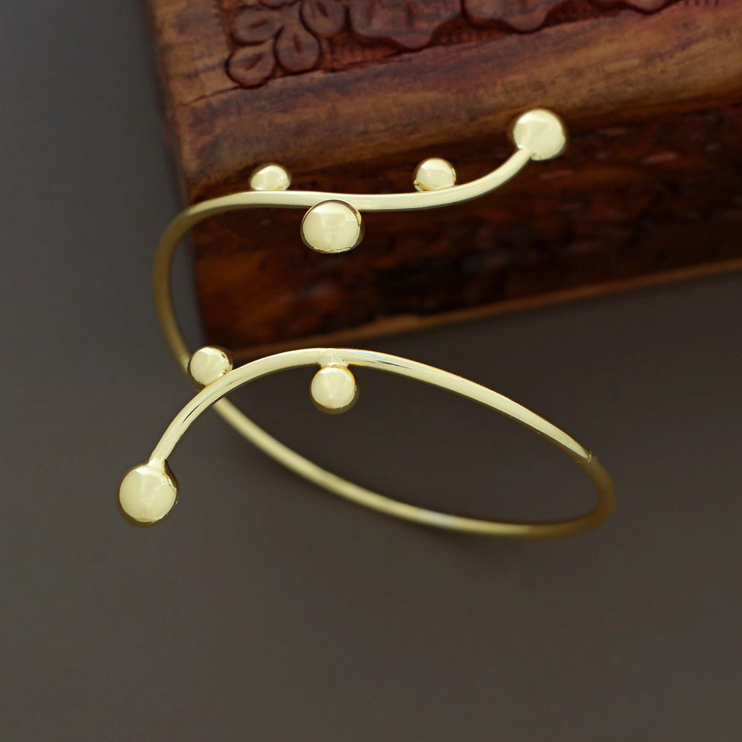 Sanwitha Golden Half Ball Bangle