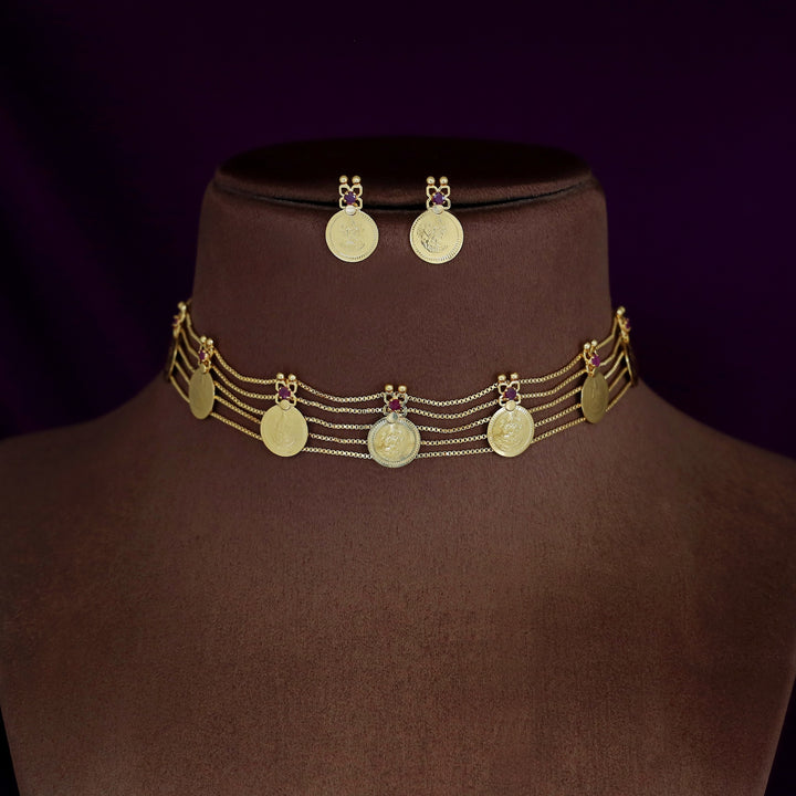 Yamuna 5 layer Kashi Lakshmi Choker With Earring