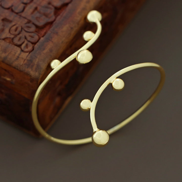 Sanwitha Golden Half Ball Bangle