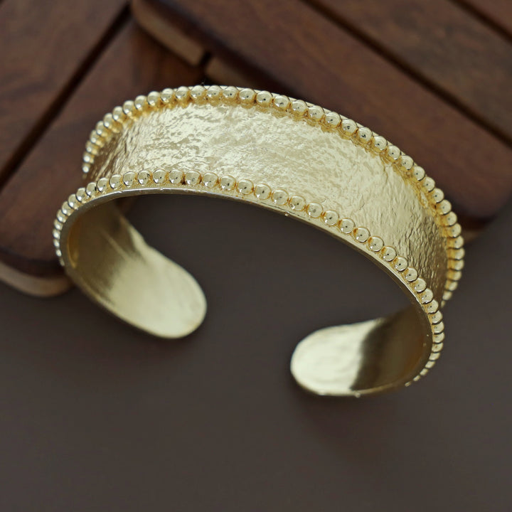 Josie Golden Ball Textured Hand Cuff