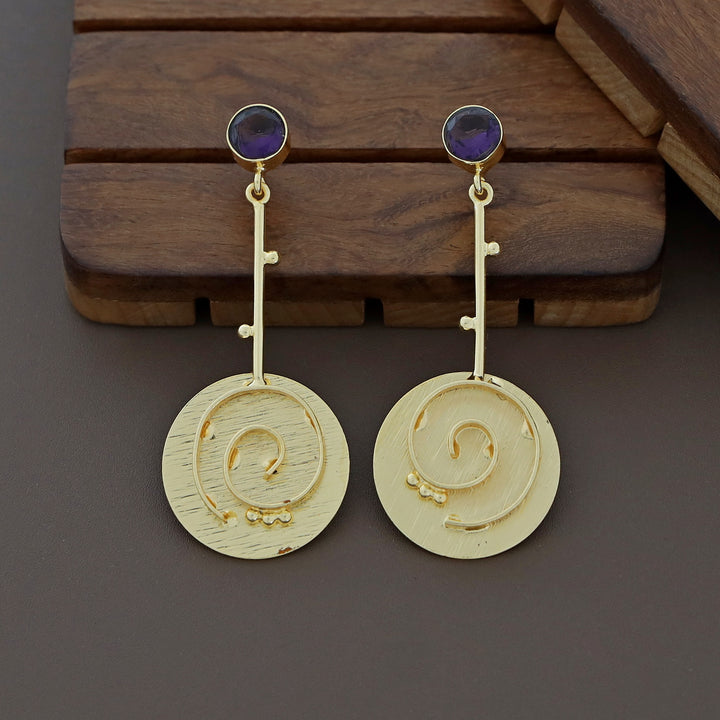 Glossy Pendulum Loop Earring