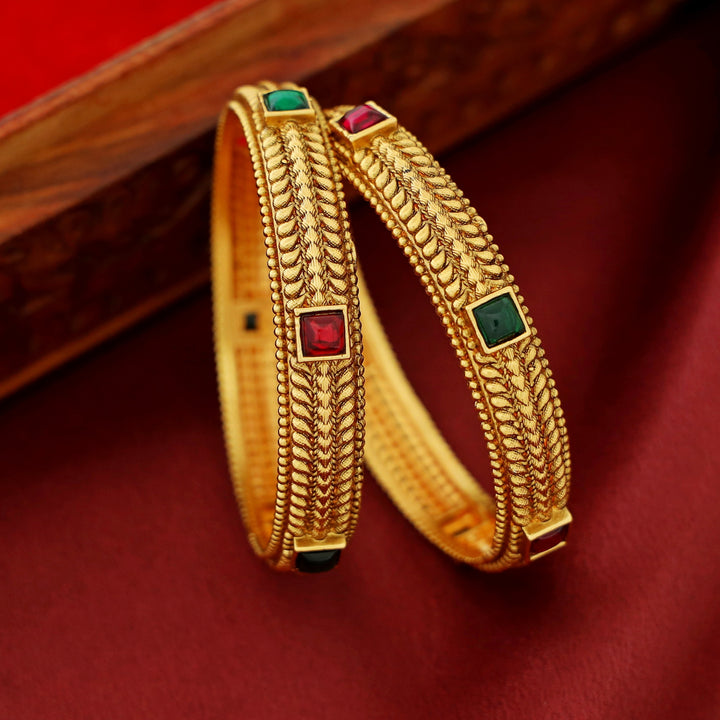 Aswina Kemp Stone Bangle (Set Of 2)