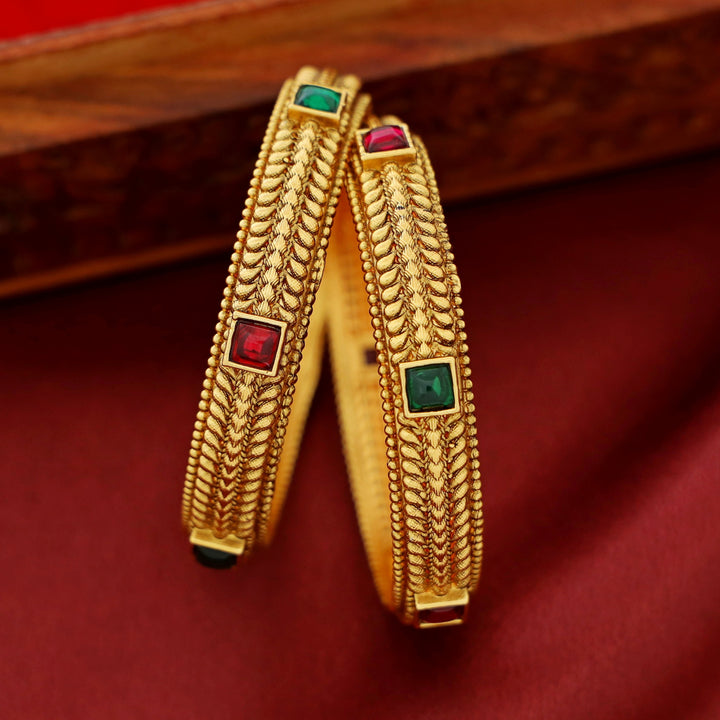 Aswina Kemp Stone Bangle (Set Of 2)