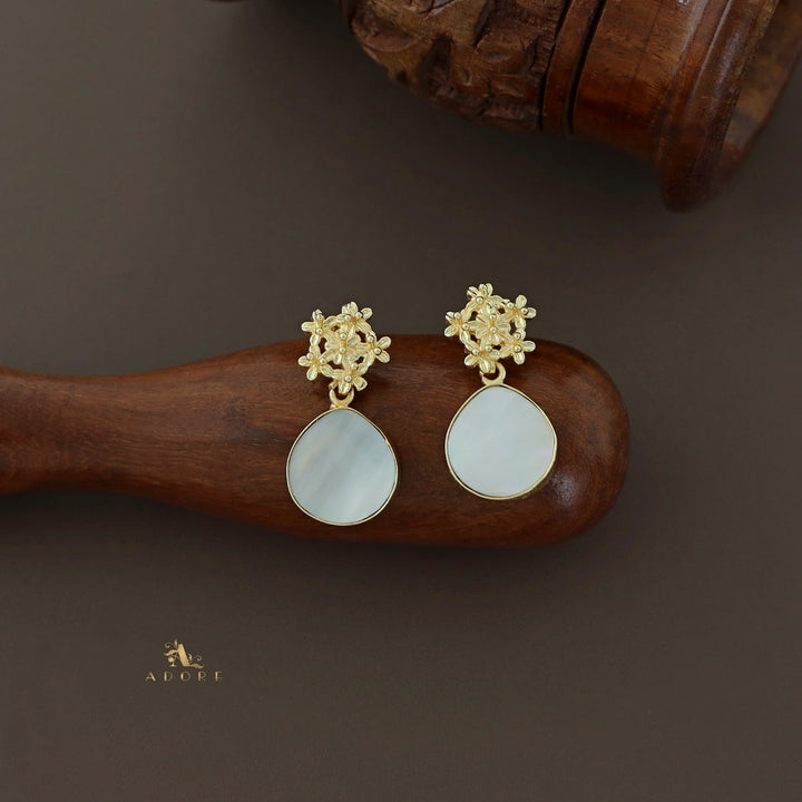 Fara Golden Flower Mop Earring