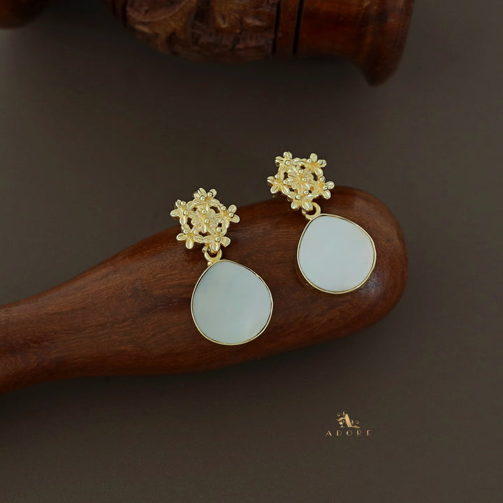 Fara Golden Flower Mop Earring