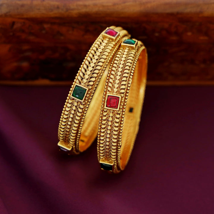 Aswina Kemp Stone Bangle (Set Of 2)