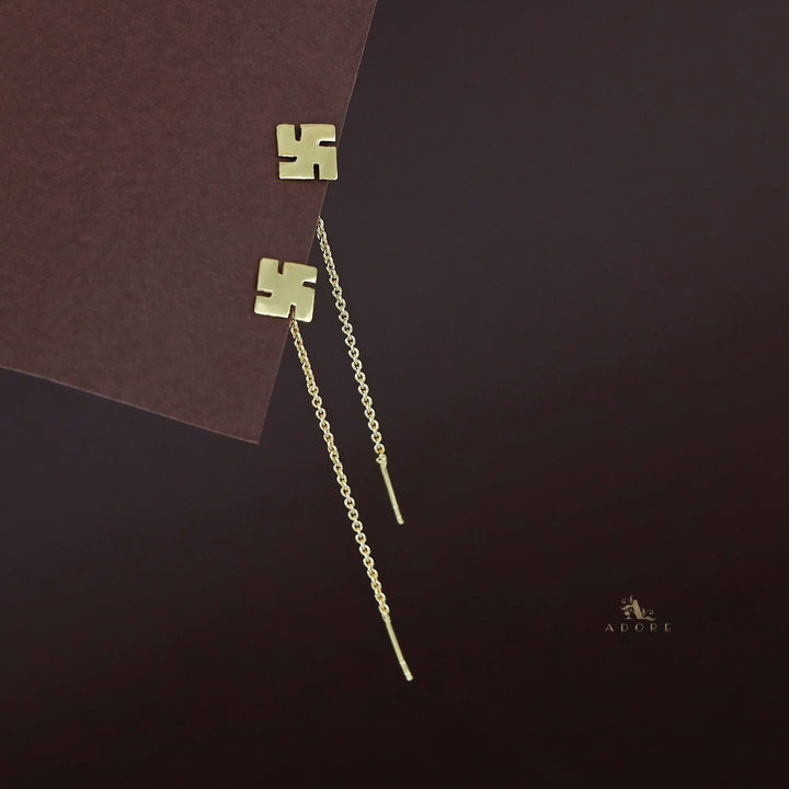 Ameya Multi Shape Needle and Thread Earring
