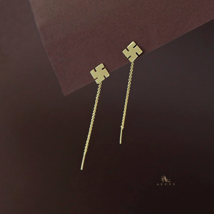 Ameya Multi Shape Needle and Thread Earring