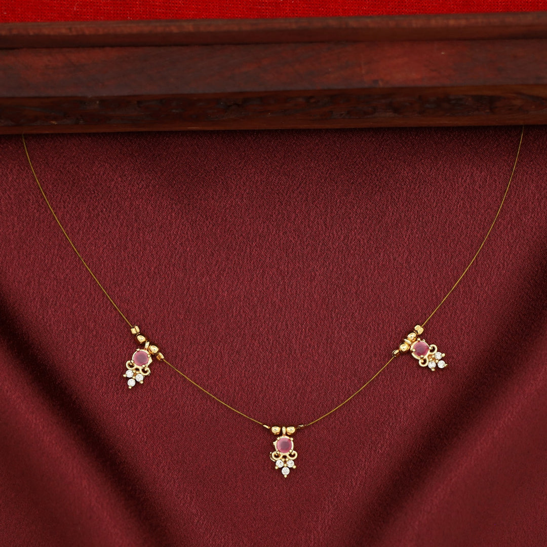 Anala Glossy Stone String Neckpiece