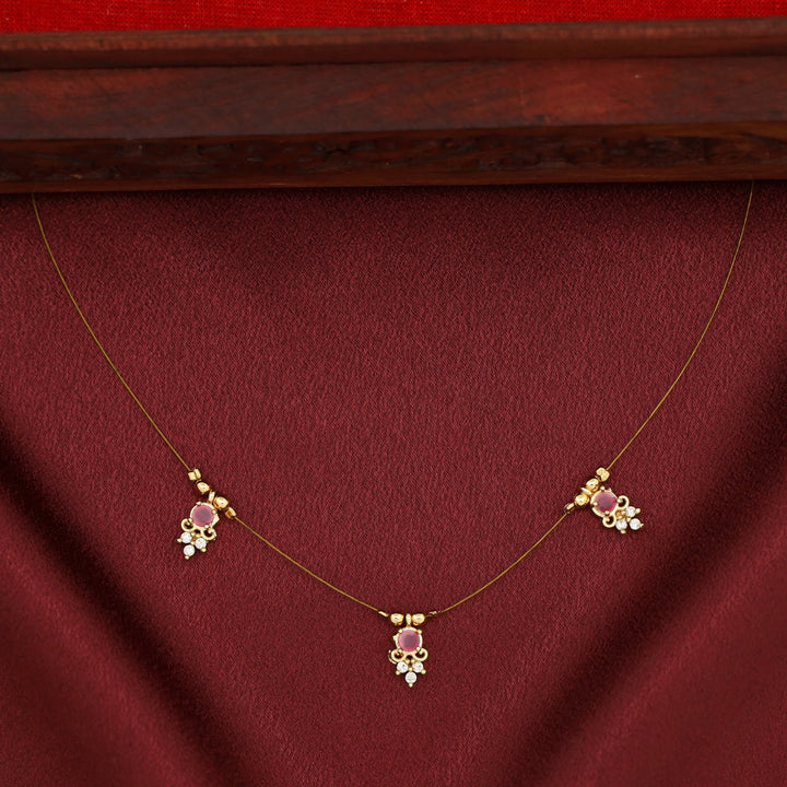 Anala Glossy Stone String Neckpiece