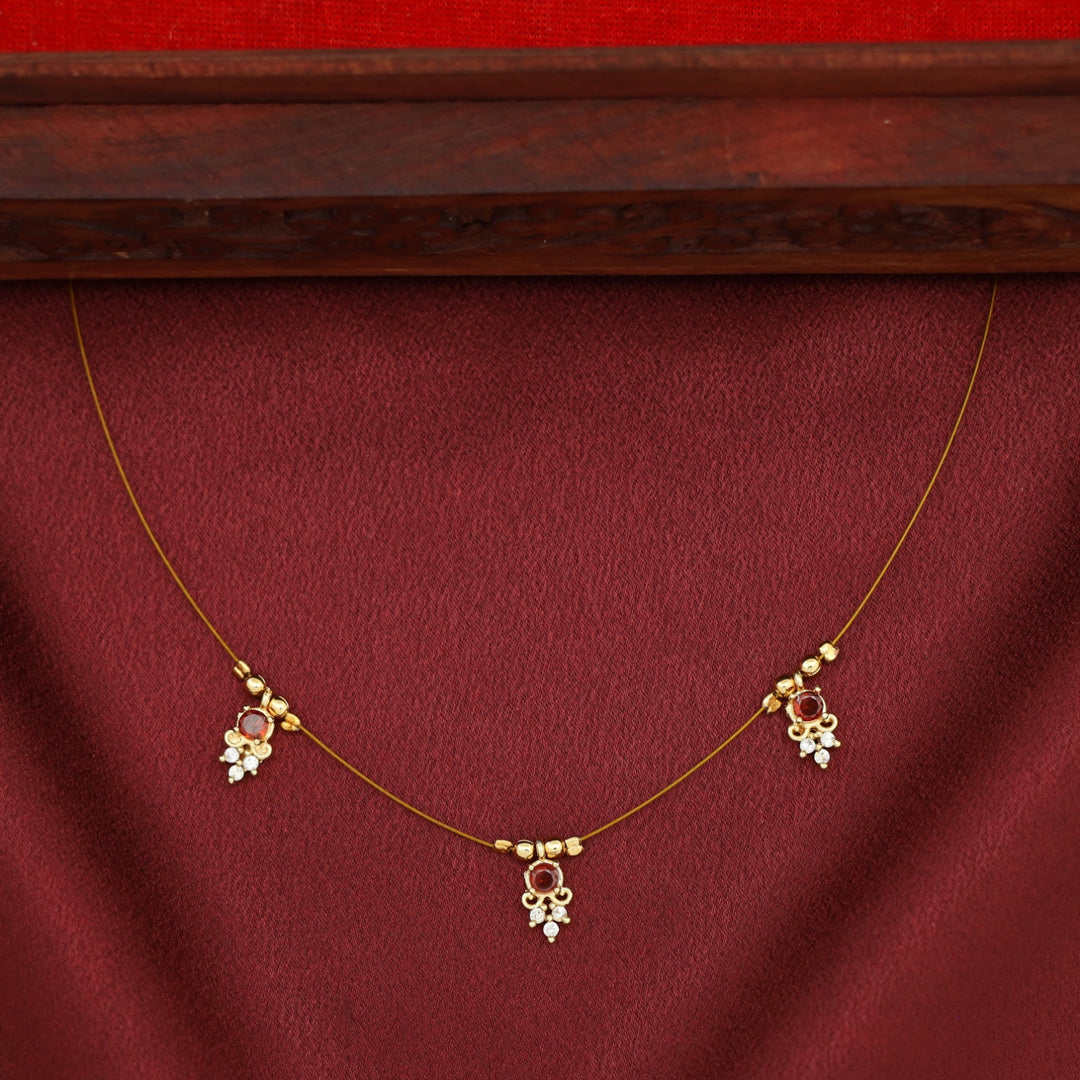 Anala Glossy Stone String Neckpiece