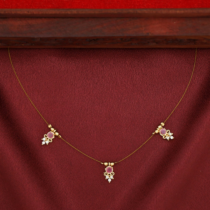 Anala Glossy Stone String Neckpiece